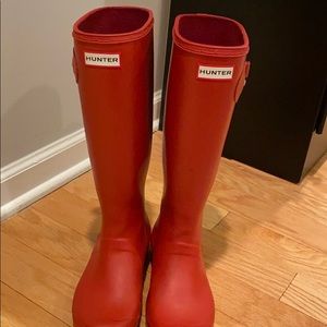 Hunter Original Matte Red Tall Boots
